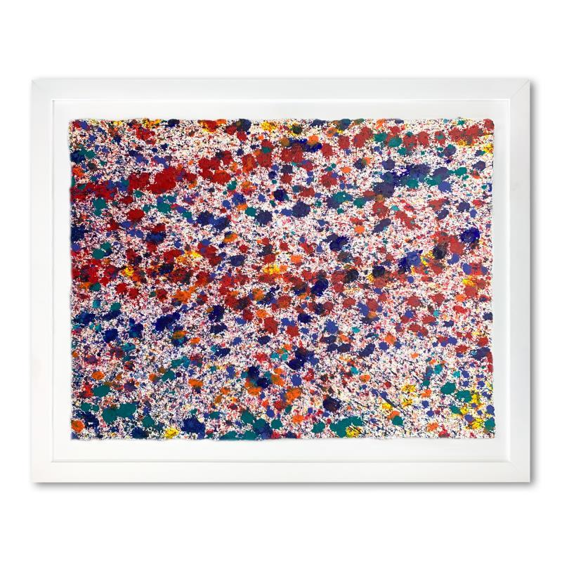 "Abstract 58" 30x37 Custom Framed Original Watercolor Painting on Deckle Edge Paper by Wyland (Artova) at PristineAuction.com "Abstract 58" 30x37 Custom Framed Original Watercolor Painting on Deckle Edge Paper by Wyland (Artova) at PristineAuction.com