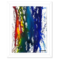 "Untitled" 36x28 Custom Framed Original Watercolor Painting on Deckle Edge Paper by Wyland (Artova) at PristineAuction.com