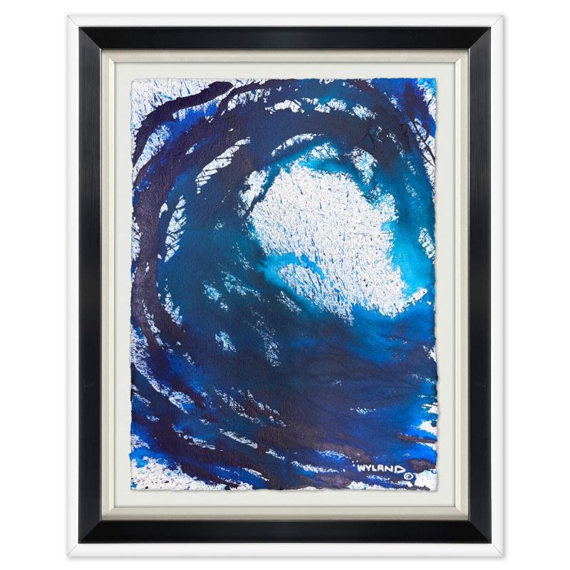 "Untitled Abstract" 38x31 Custom Framed Original Watercolor Painting by Wyland (Artova) at PristineAuction.com "Untitled Abstract" 38x31 Custom Framed Original Watercolor Painting by Wyland (Artova) at PristineAuction.com