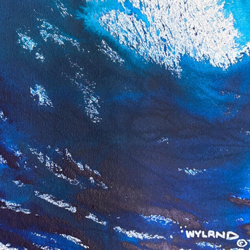 "Untitled Abstract" 38x31 Custom Framed Original Watercolor Painting by Wyland (Artova) at PristineAuction.com "Untitled Abstract" 38x31 Custom Framed Original Watercolor Painting by Wyland (Artova) at PristineAuction.com