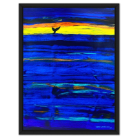 "Whale Tail" 51x39 Custom Framed Original Acrylic Painting on Canvas by Wyland (Artova) at PristineAuction.com