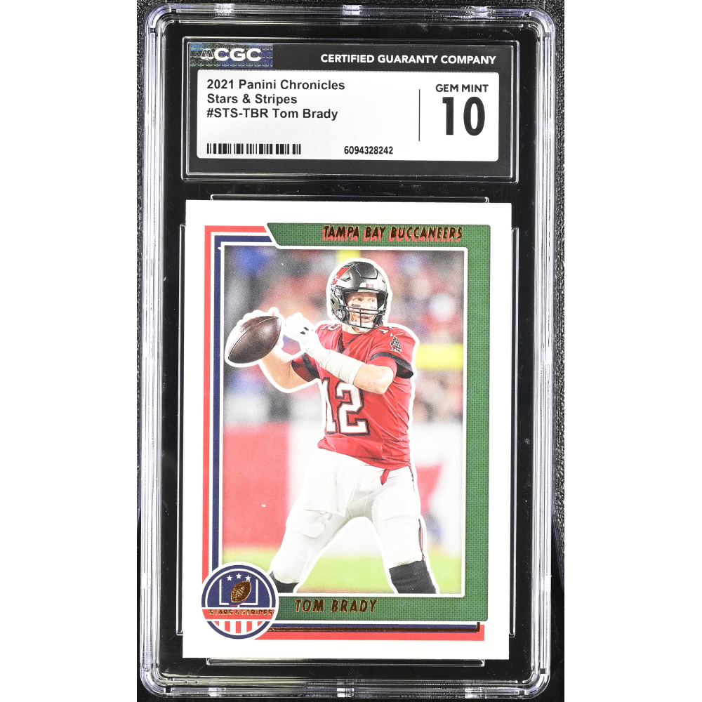 Tom Brady 2021 Panini Chronicles Stars & Stripes #STS-TBR (CGC 10) at PristineAuction.com