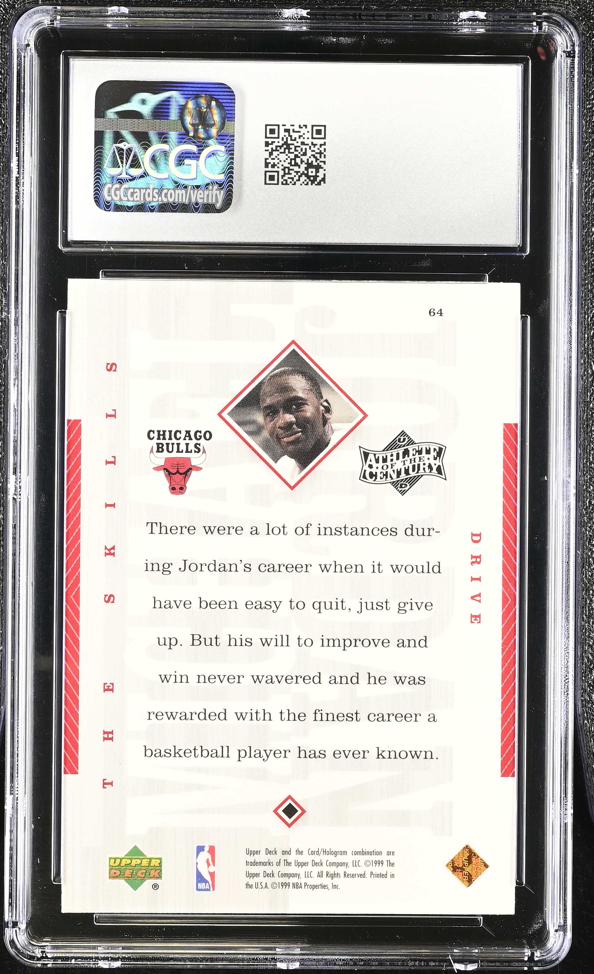 Michael Jordan 1999 Ud Mj Athlete Of The Century #64 (CGC 10) at PristineAuction.com Michael Jordan 1999 Ud Mj Athlete Of The Century #64 (CGC 10) at PristineAuction.com