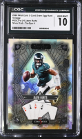 Jalen Hurts 2024 Wild Card 5 Card Draw Egg Hunt Vintage Silver Foil - Tie-dye 4 #5 #1/1 (CGC 10) at PristineAuction.com