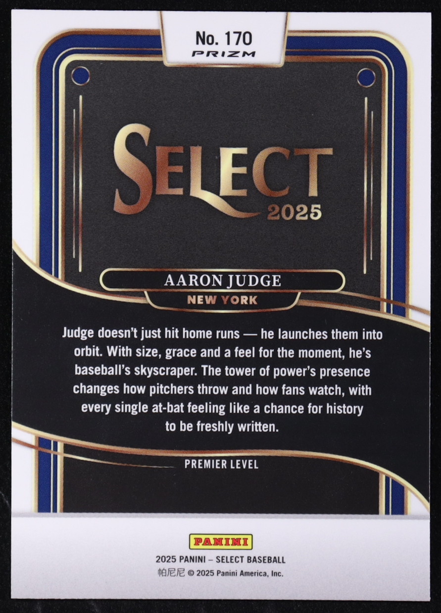 Aaron Judge 2025 Select Ice Prizms #170 at PristineAuction.com Aaron Judge 2025 Select Ice Prizms #170 at PristineAuction.com