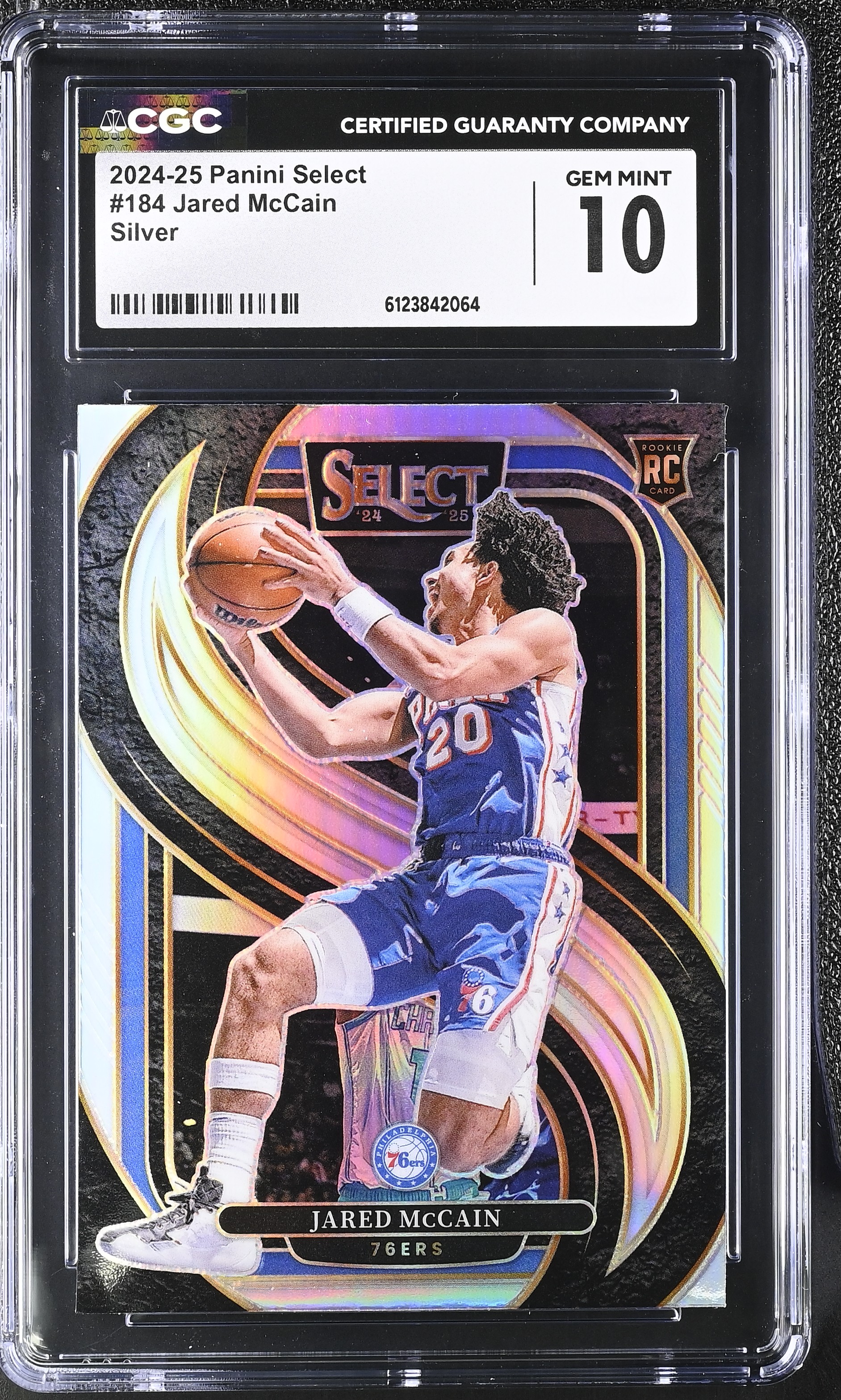 Jared Mccain 2024-25 Panini Select Silver #184 RC (CGC 10) at PristineAuction.com Jared Mccain 2024-25 Panini Select Silver #184 RC (CGC 10) at PristineAuction.com