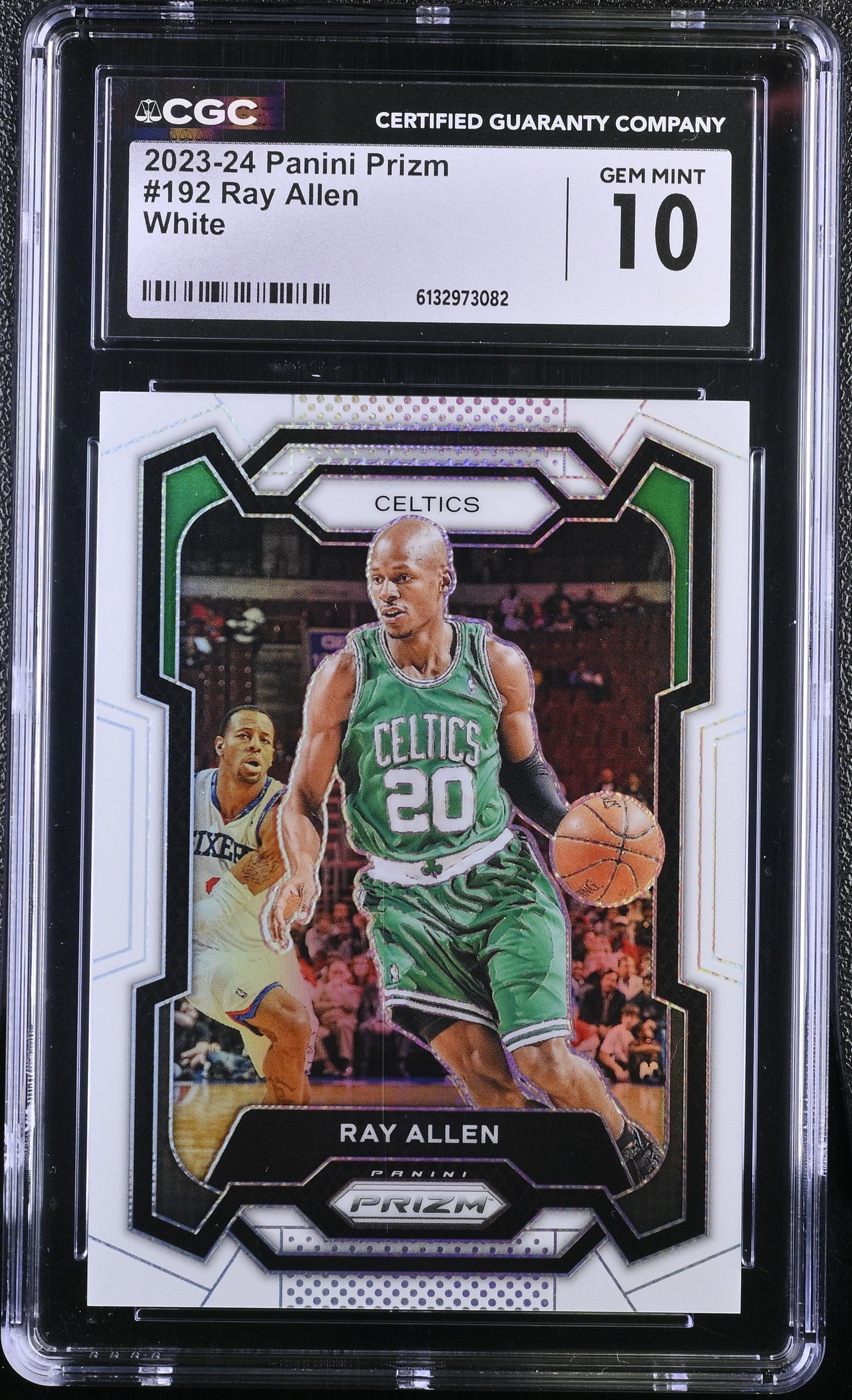 Ray Allen 2023-24 Panini Prizm White #192 #030/175 (CGC 10) at PristineAuction.com Ray Allen 2023-24 Panini Prizm White #192 #030/175 (CGC 10) at PristineAuction.com