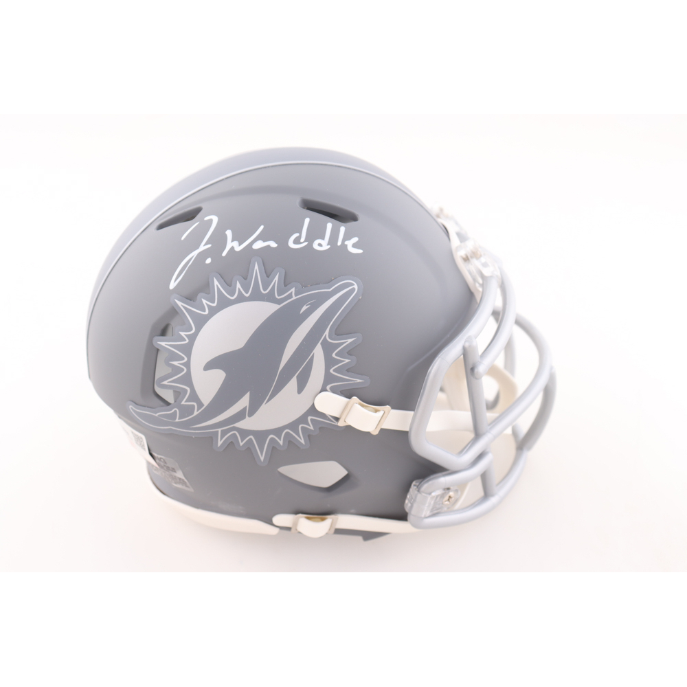 Jaylen Waddle Signed Dolphins Slate Alternate Speed Mini Helmet (Fanatics) at PristineAuction.com