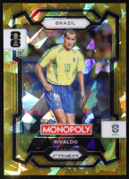 Rivaldo 2026 Panini Prizm Monopoly World Cup Gold Cracked Ice Prizims #21 at PristineAuction.com