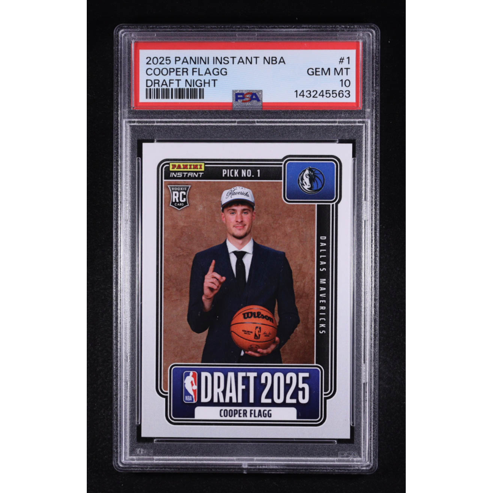 Cooper Flagg 2025-26 Panini Instant Draft Night #NBADN1 RC (PSA 10) at PristineAuction.com