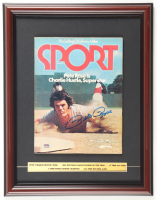 Pete Rose Signed 1974 "Sport" Custom Framed Magazine (PSA) at PristineAuction.com