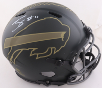 James Cook Signed Bills Full-Size Authentic On-Field Salute To Service Alternate Speed Helmet (Beckett) at PristineAuction.com
