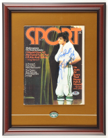 Joe Namath Signed 1973 "Sport" Custom Framed Magazine Inscribed "Good Luck" & "x12" with Jets Logo Pin (PSA) at PristineAuction.com