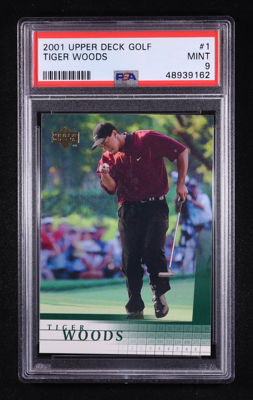Tiger Woods 2001 Upper Deck #1 RC (PSA 9) at PristineAuction.com Tiger Woods 2001 Upper Deck #1 RC (PSA 9) at PristineAuction.com