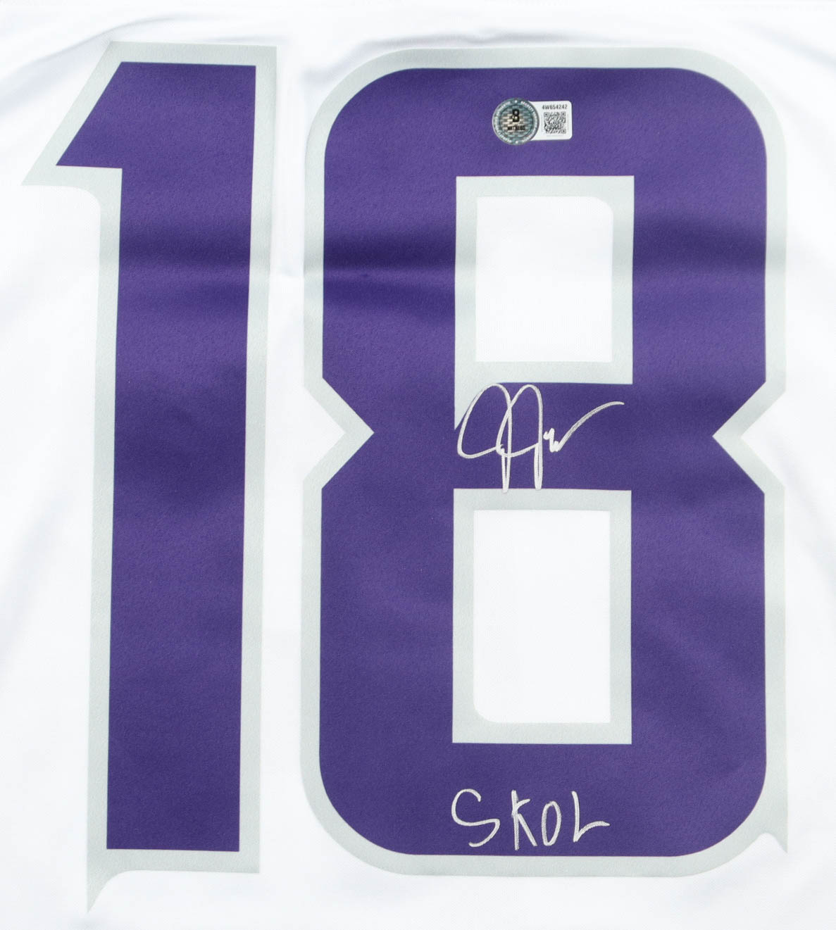 Justin Jefferson Signed Vikings Nike Authentic Jersey Inscribed "SKOL" (Beckett) at PristineAuction.com Justin Jefferson Signed Vikings Nike Authentic Jersey Inscribed "SKOL" (Beckett) at PristineAuction.com