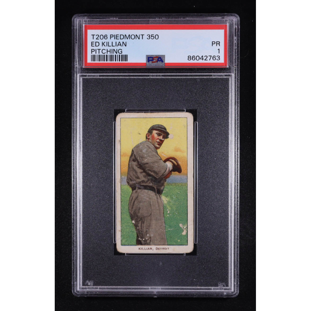 Ed Killian 1909-11 T206 Piedmont 350 Pitching #NNO (PSA 1)(PR) at PristineAuction.com