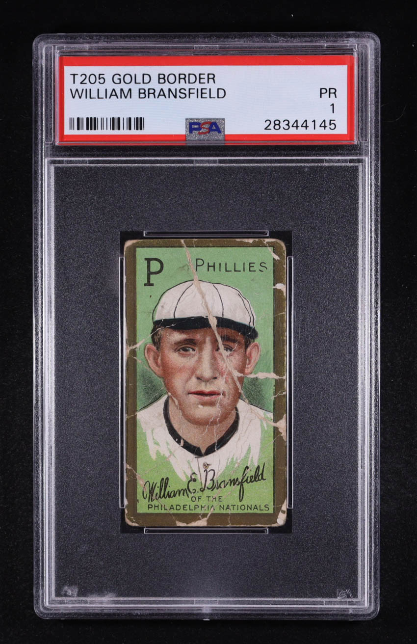 William Bransfield 1911 T205 Gold Border #NNO (PSA 1)(PR) at PristineAuction.com William Bransfield 1911 T205 Gold Border #NNO (PSA 1)(PR) at PristineAuction.com