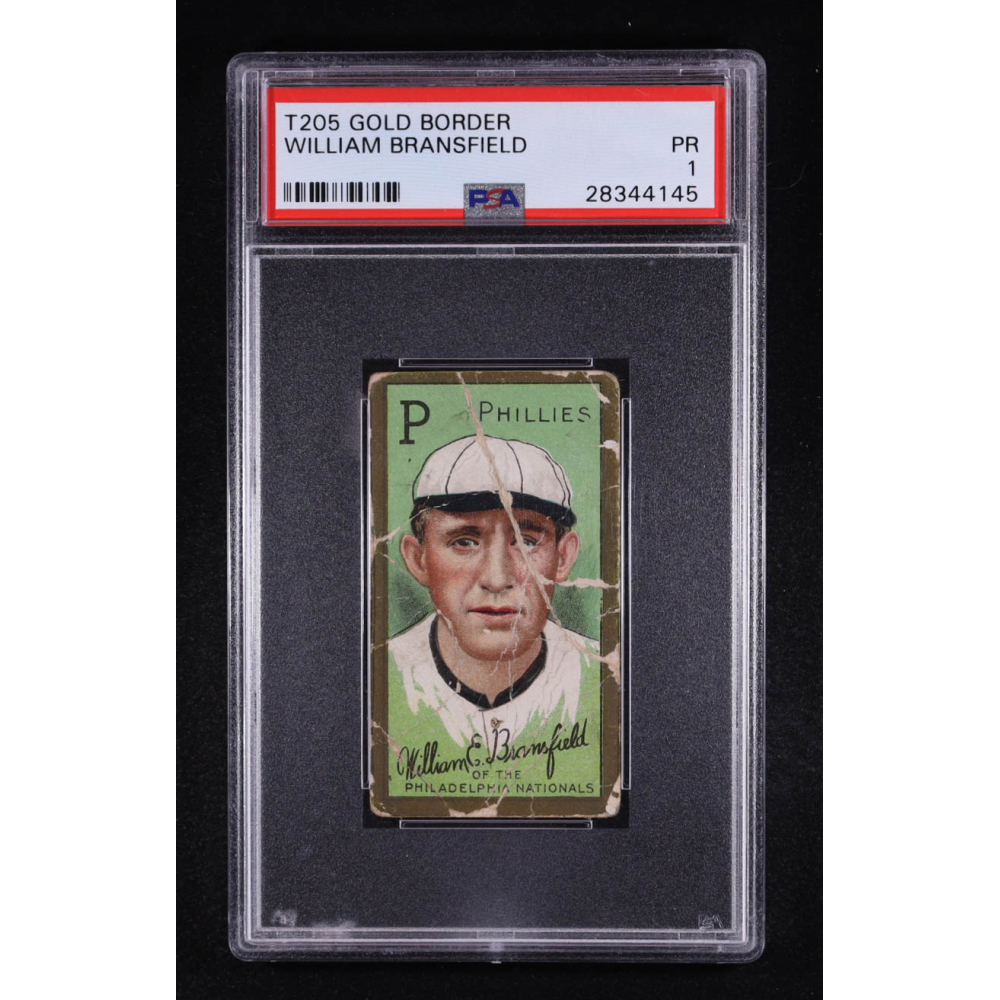 William Bransfield 1911 T205 Gold Border #NNO (PSA 1)(PR) at PristineAuction.com