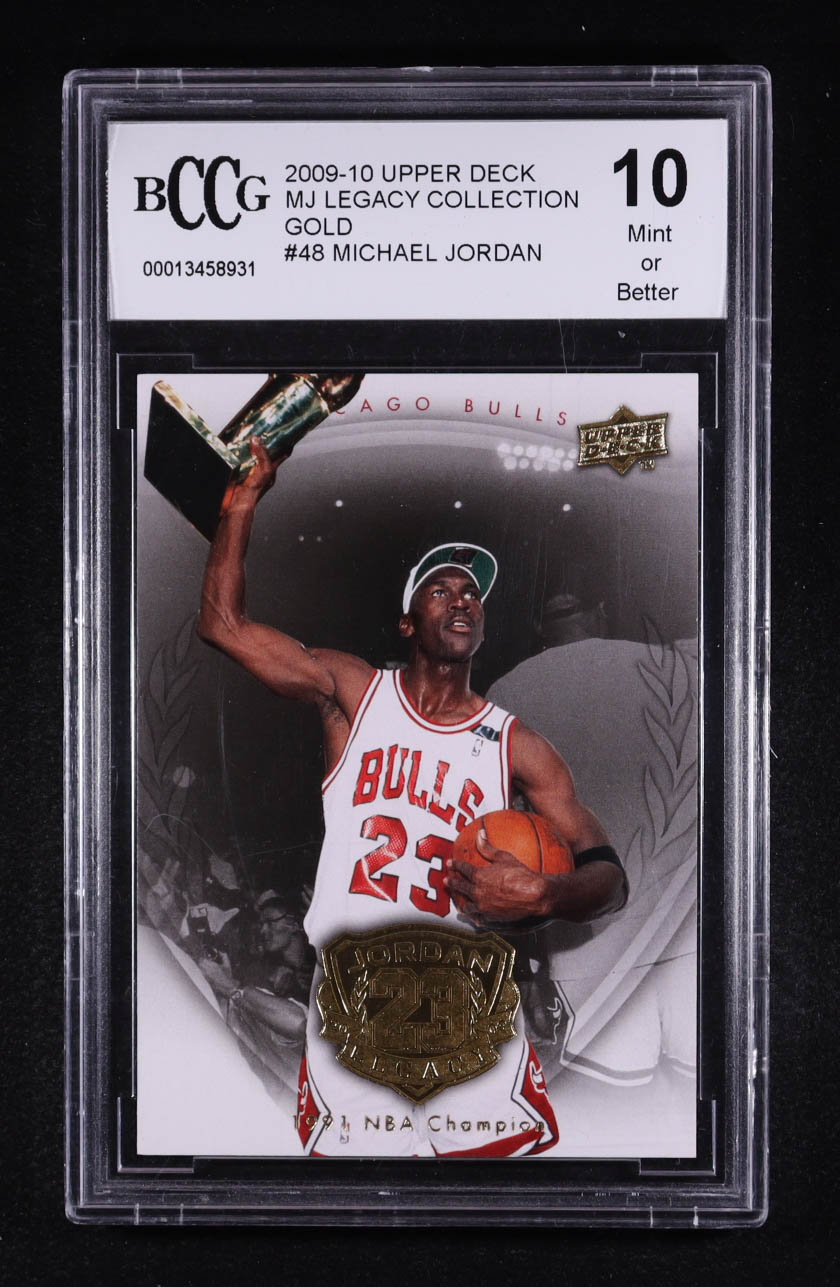 Michael Jordan 2009-10 Upper Deck Michael Jordan Legacy Collection Gold #48 (BCCG 10) at PristineAuction.com Michael Jordan 2009-10 Upper Deck Michael Jordan Legacy Collection Gold #48 (BCCG 10) at PristineAuction.com