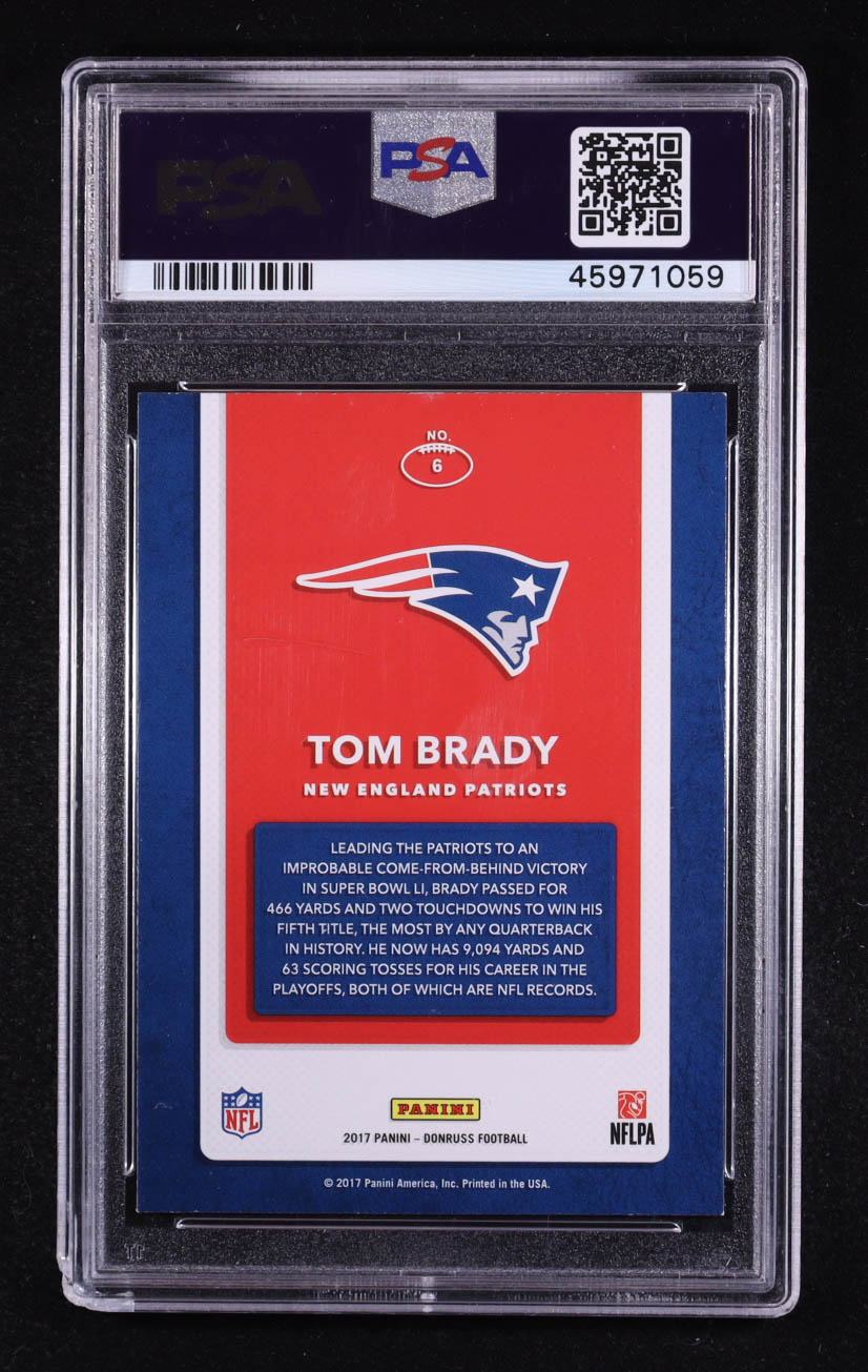Tom Brady 2017 Donruss Dominators #6 (PSA 9) at PristineAuction.com Tom Brady 2017 Donruss Dominators #6 (PSA 9) at PristineAuction.com