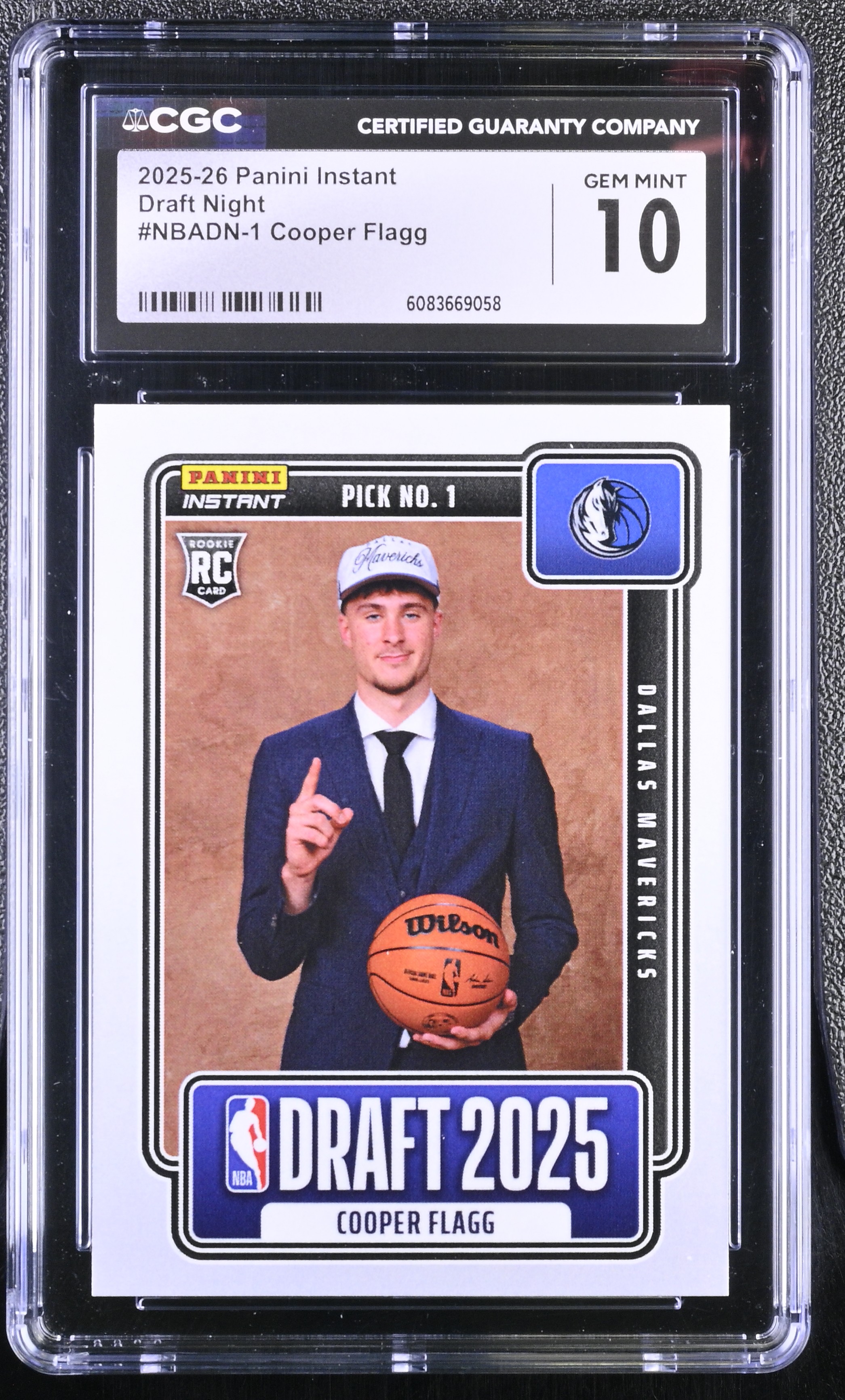 Cooper Flagg 2025-26 Panini Instant Draft Night #1 (CGC 10) at PristineAuction.com Cooper Flagg 2025-26 Panini Instant Draft Night #1 (CGC 10) at PristineAuction.com