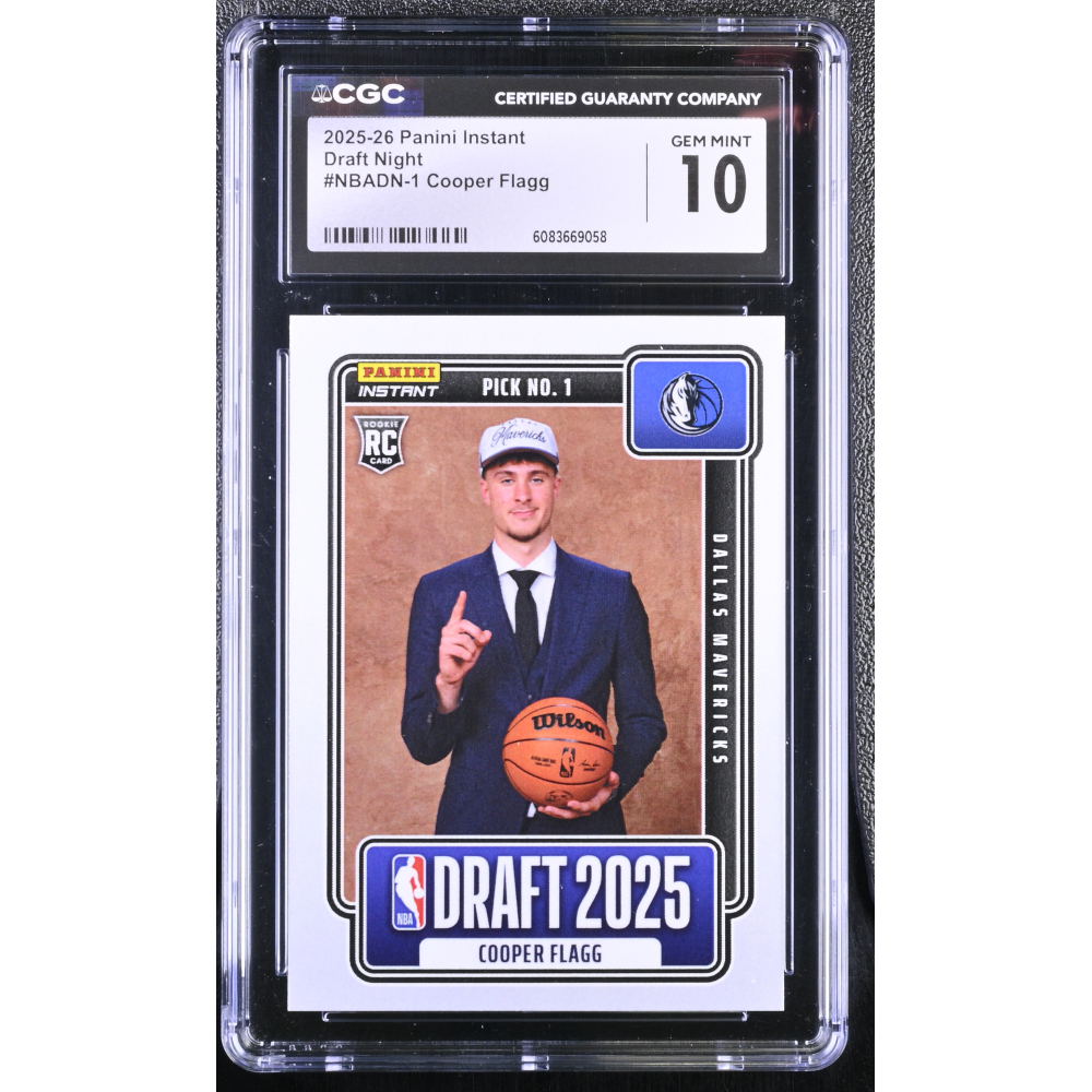 Cooper Flagg 2025-26 Panini Instant Draft Night #1 (CGC 10) at PristineAuction.com