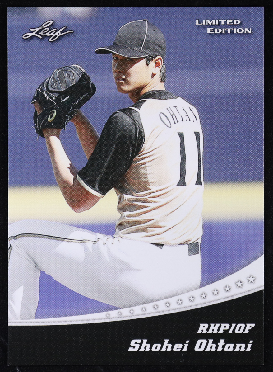 Shohei Ohtani 2018 Leaf Ohtani Limited Edition #LE01 RC at PristineAuction.com Shohei Ohtani 2018 Leaf Ohtani Limited Edition #LE01 RC at PristineAuction.com
