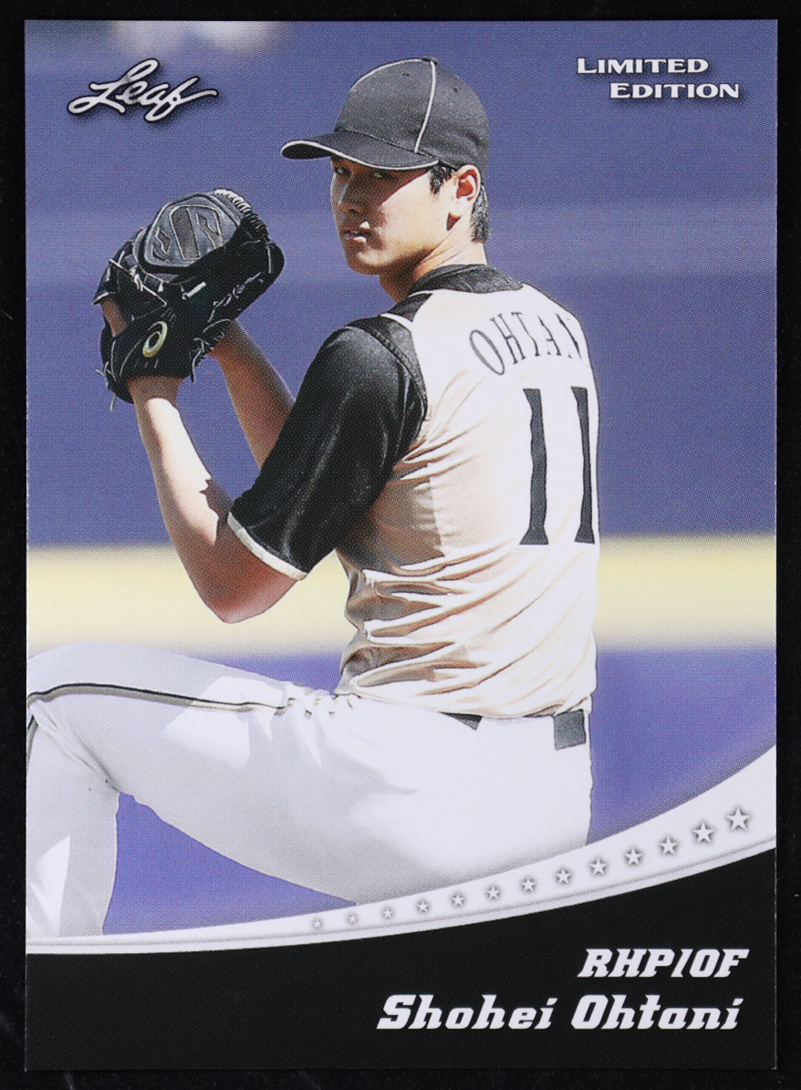 Shohei Ohtani 2018 Leaf Ohtani Limited Edition #LE01 RC at PristineAuction.com Shohei Ohtani 2018 Leaf Ohtani Limited Edition #LE01 RC at PristineAuction.com