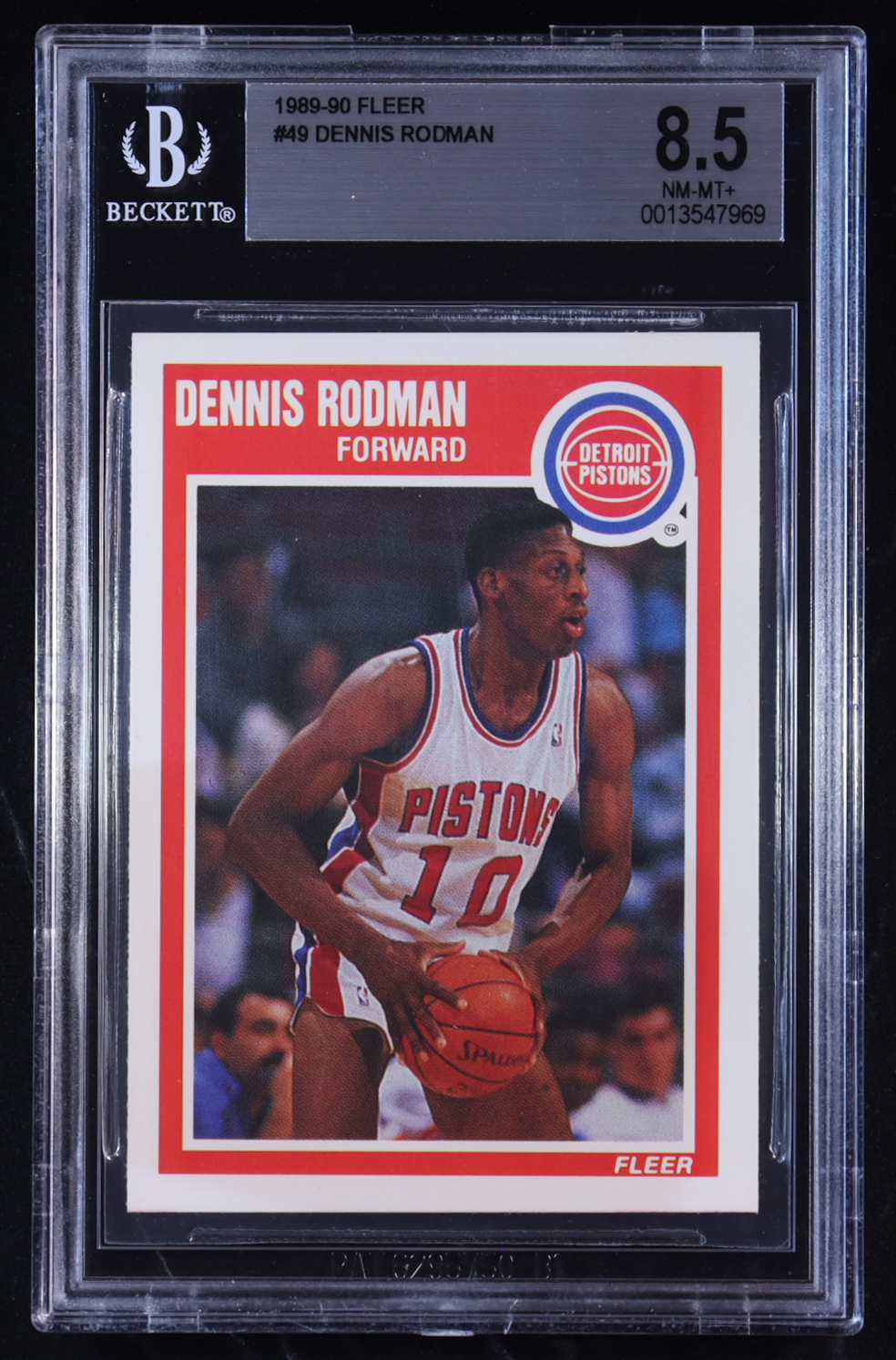 Dennis Rodman 1989-90 Fleer #49 (BGS 8.5) at PristineAuction.com Dennis Rodman 1989-90 Fleer #49 (BGS 8.5) at PristineAuction.com