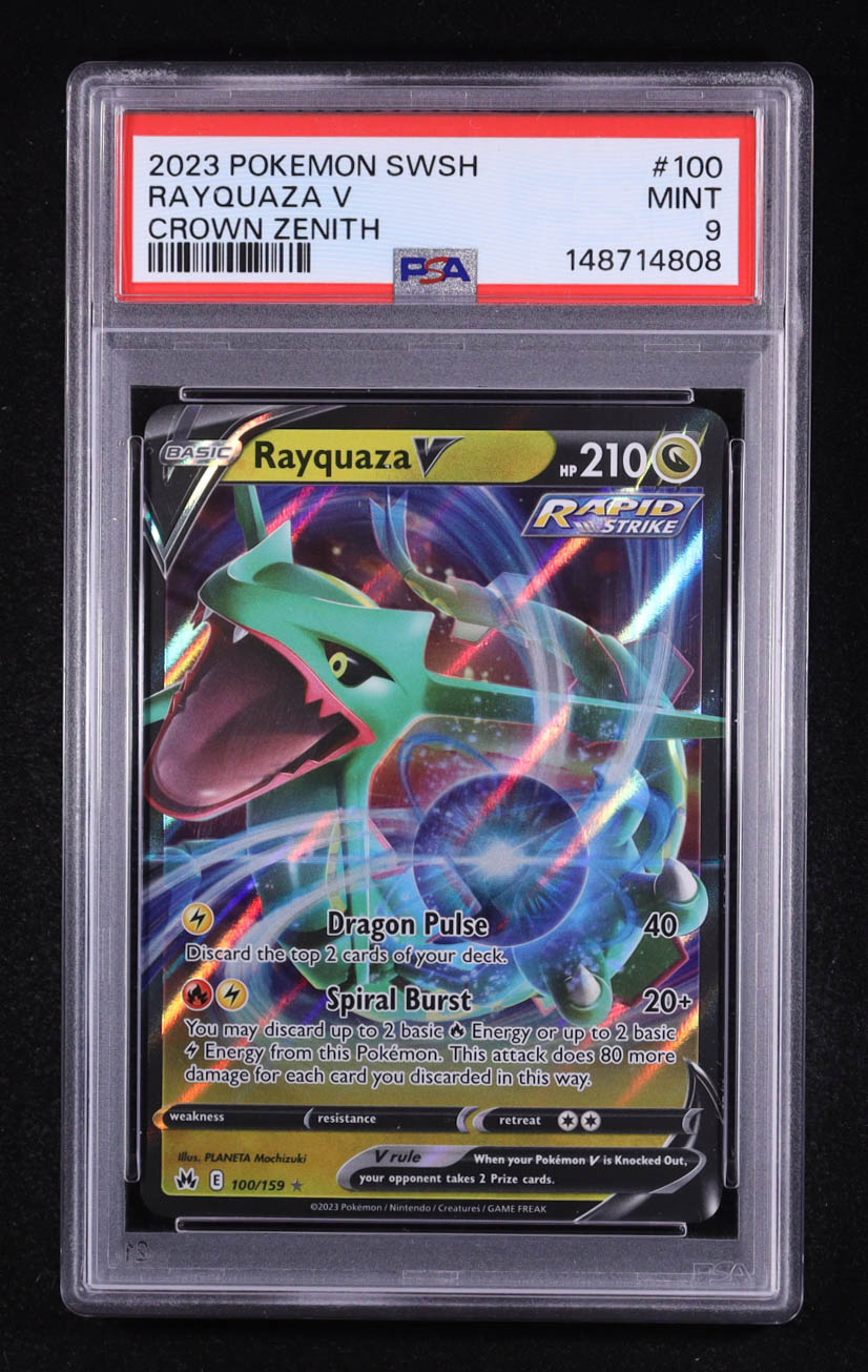 Rayquaza V 2023 Pokemon Crown Zenith #100 Holo (PSA 9) at PristineAuction.com Rayquaza V 2023 Pokemon Crown Zenith #100 Holo (PSA 9) at PristineAuction.com
