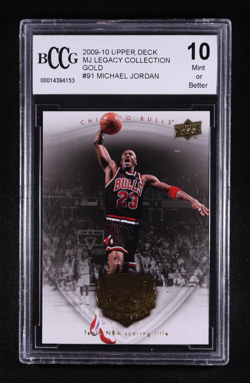 Michael Jordan 2009-10 Upper Deck Michael Jordan Legacy Collection Gold #91 (BCCG 10) at PristineAuction.com Michael Jordan 2009-10 Upper Deck Michael Jordan Legacy Collection Gold #91 (BCCG 10) at PristineAuction.com