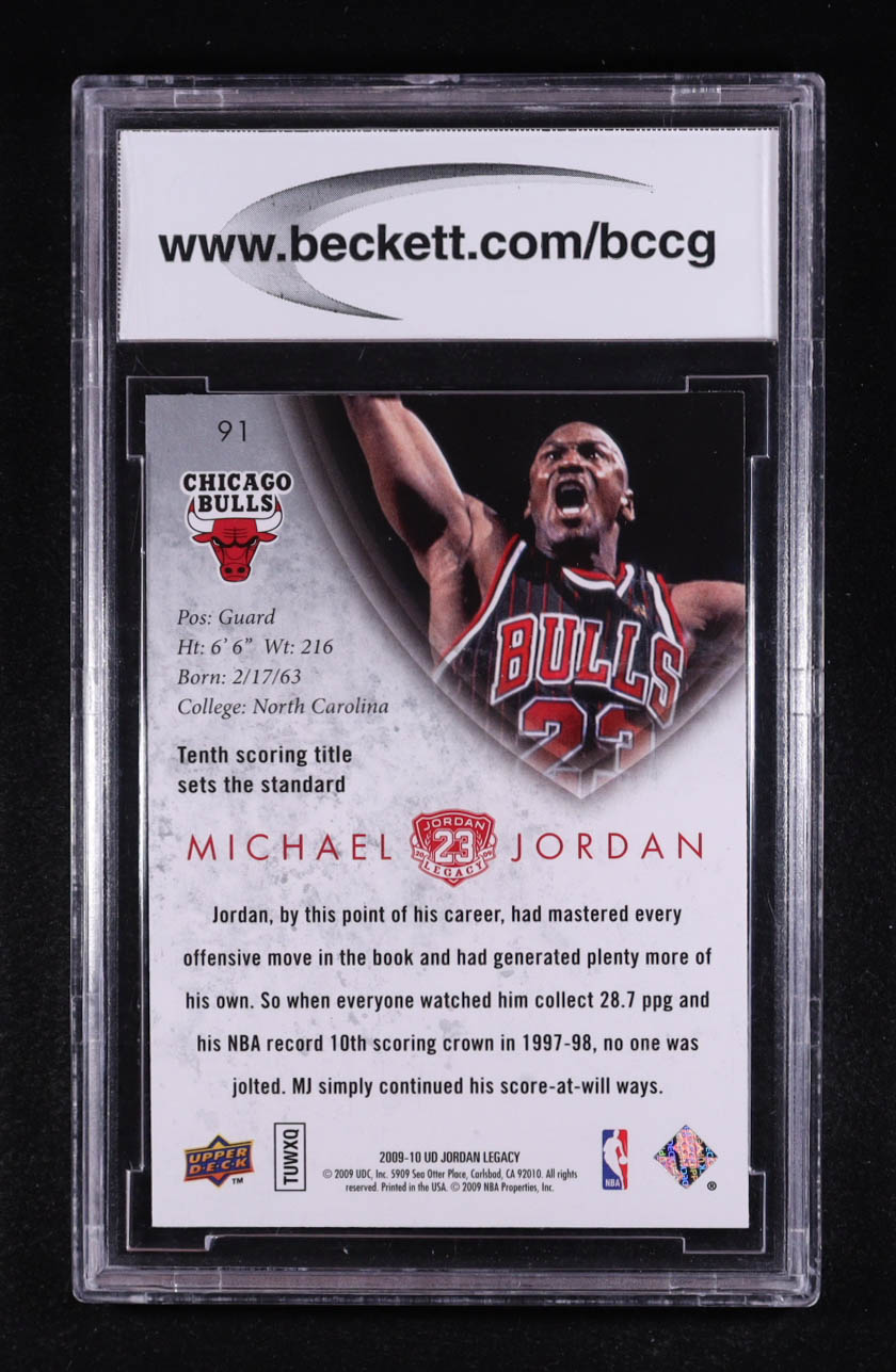 Michael Jordan 2009-10 Upper Deck Michael Jordan Legacy Collection Gold #91 (BCCG 10) at PristineAuction.com Michael Jordan 2009-10 Upper Deck Michael Jordan Legacy Collection Gold #91 (BCCG 10) at PristineAuction.com