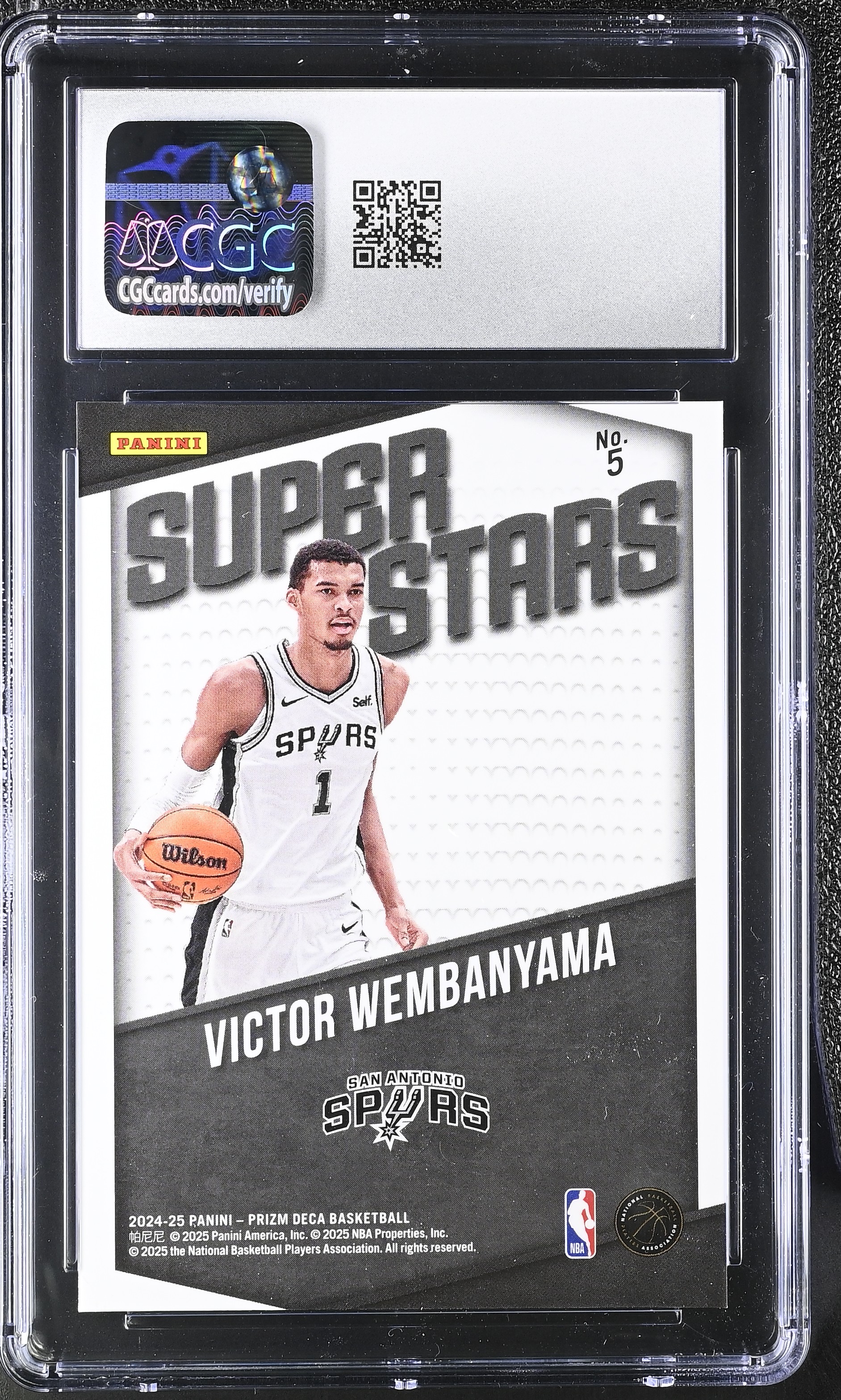 Victor Wembanyama 2024-25 Panini Prizm Deca Super Stars #5 (CGC 10) at PristineAuction.com Victor Wembanyama 2024-25 Panini Prizm Deca Super Stars #5 (CGC 10) at PristineAuction.com