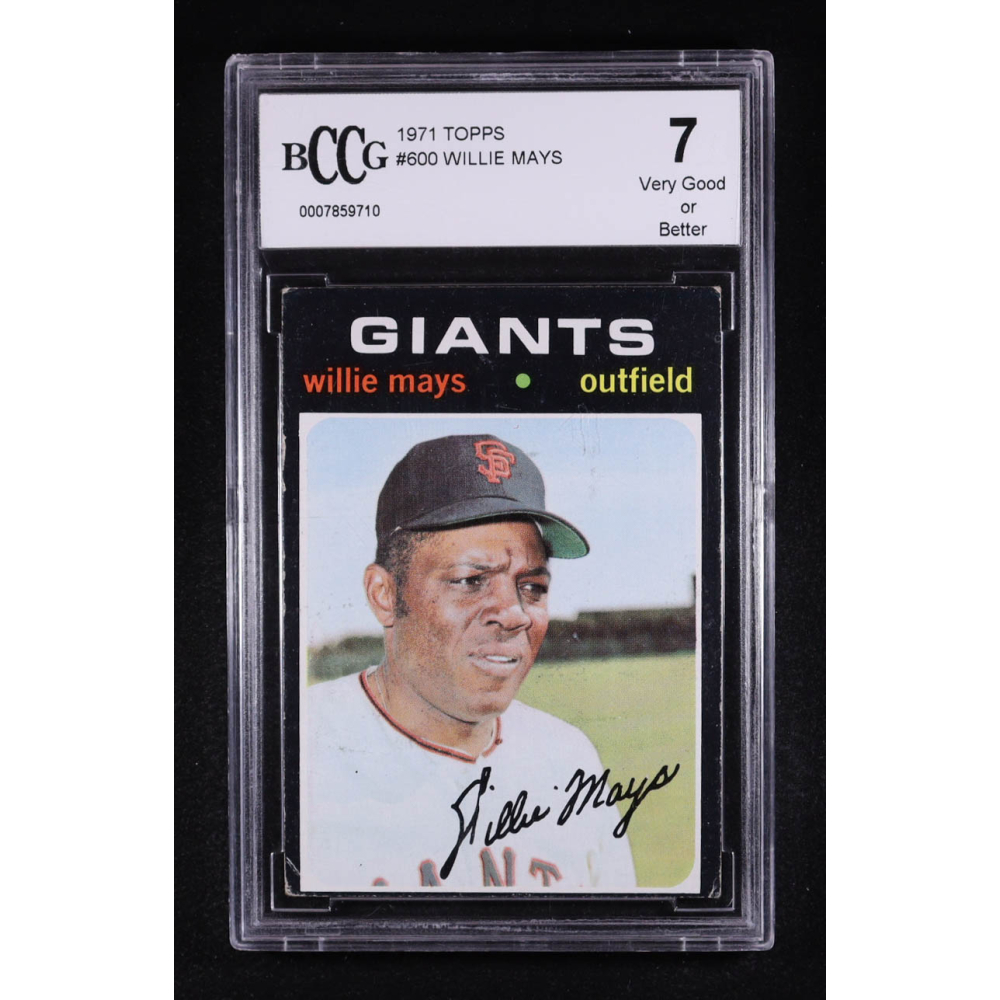 Willie Mays 1971 Topps #600 (BCCG 7) at PristineAuction.com