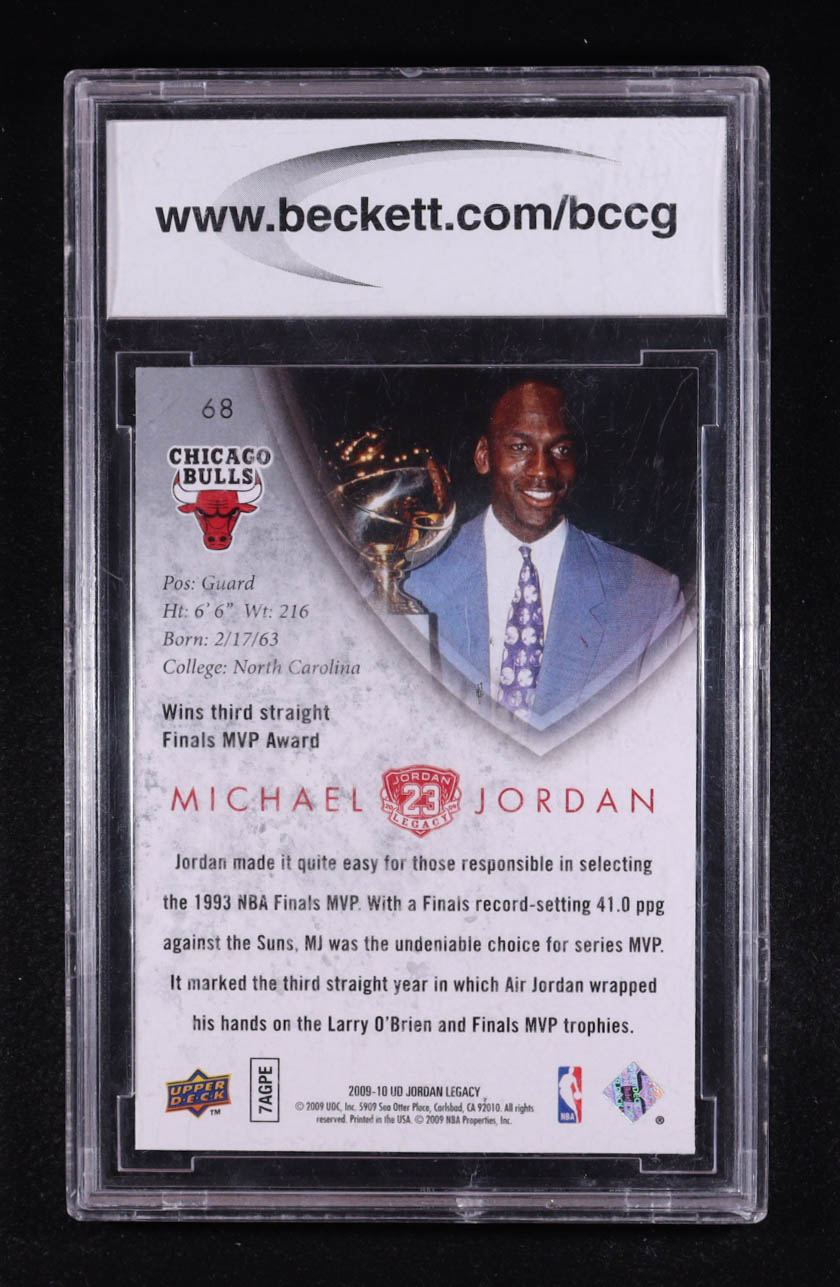 Michael Jordan 2009-10 Upper Deck Michael Jordan Legacy Collection Gold #68 (BCCG 10) at PristineAuction.com Michael Jordan 2009-10 Upper Deck Michael Jordan Legacy Collection Gold #68 (BCCG 10) at PristineAuction.com