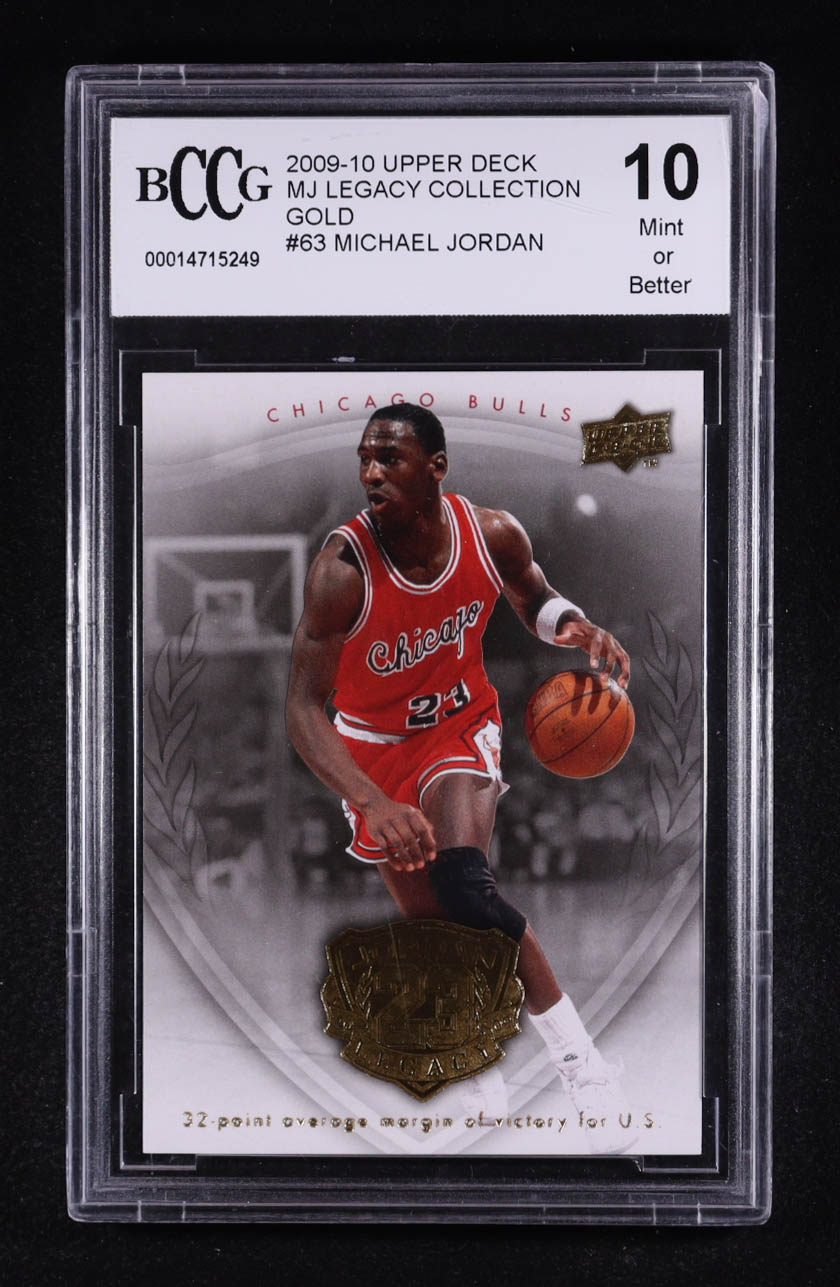 Michael Jordan 2009-10 Upper Deck Michael Jordan Legacy Collection Gold #63 (BCCG 10) at PristineAuction.com Michael Jordan 2009-10 Upper Deck Michael Jordan Legacy Collection Gold #63 (BCCG 10) at PristineAuction.com