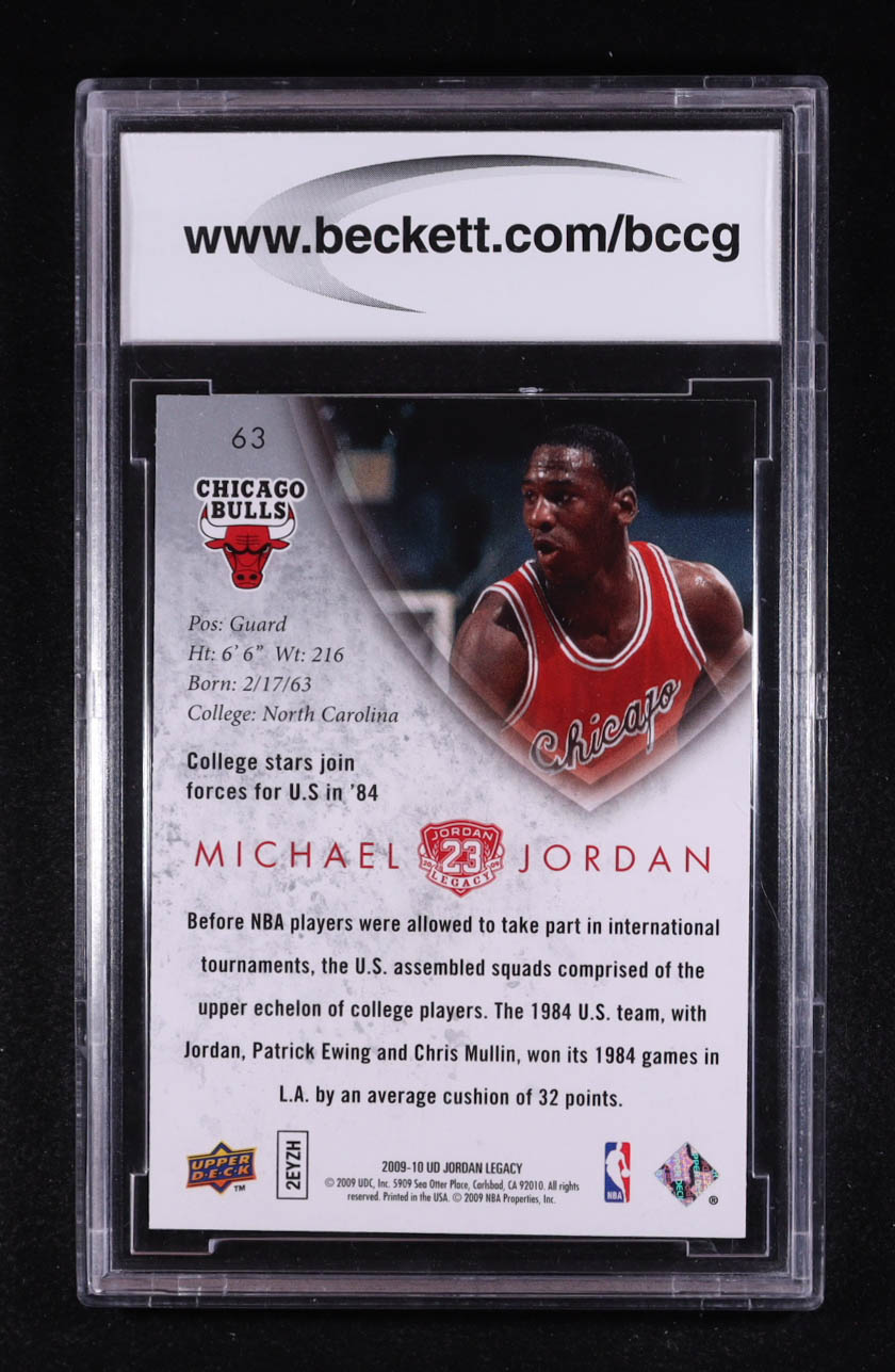 Michael Jordan 2009-10 Upper Deck Michael Jordan Legacy Collection Gold #63 (BCCG 10) at PristineAuction.com Michael Jordan 2009-10 Upper Deck Michael Jordan Legacy Collection Gold #63 (BCCG 10) at PristineAuction.com