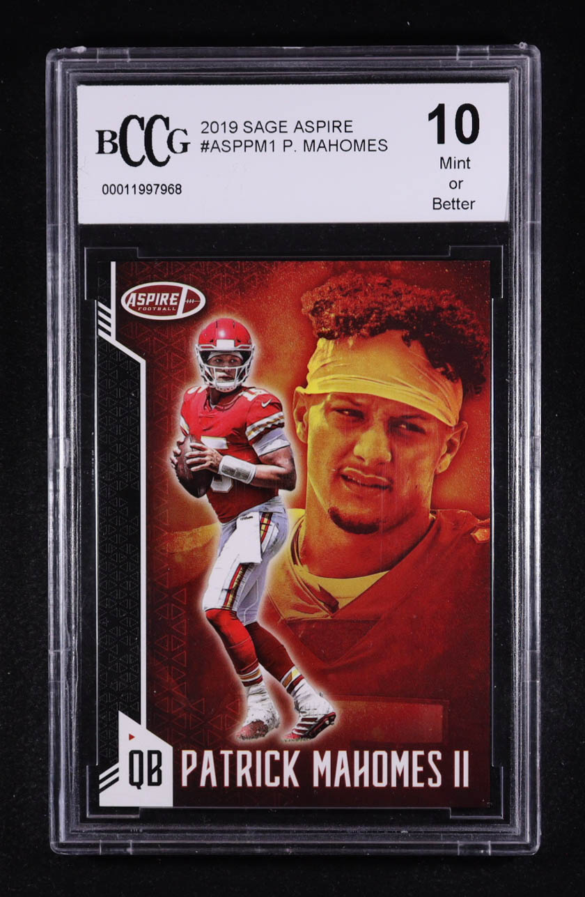 Patrick Mahomes II 2019 SAGE Aspire #ASPPM1 (BCCG 10) at PristineAuction.com Patrick Mahomes II 2019 SAGE Aspire #ASPPM1 (BCCG 10) at PristineAuction.com