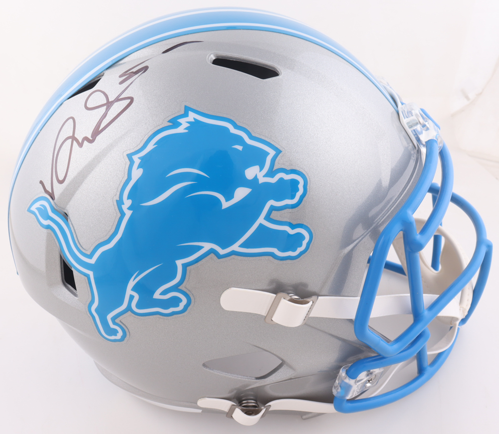 David Montgomery Signed Lions Full-Size Speed Helmet (Beckett) at PristineAuction.com David Montgomery Signed Lions Full-Size Speed Helmet (Beckett) at PristineAuction.com