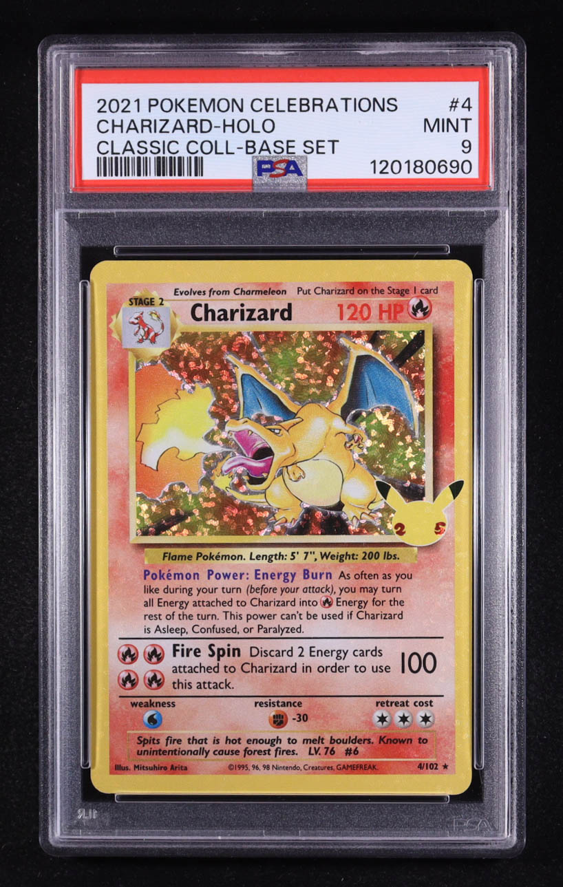 Charizard 2021 Pokemon Celebrations #4 Holo (PSA 9) at PristineAuction.com Charizard 2021 Pokemon Celebrations #4 Holo (PSA 9) at PristineAuction.com