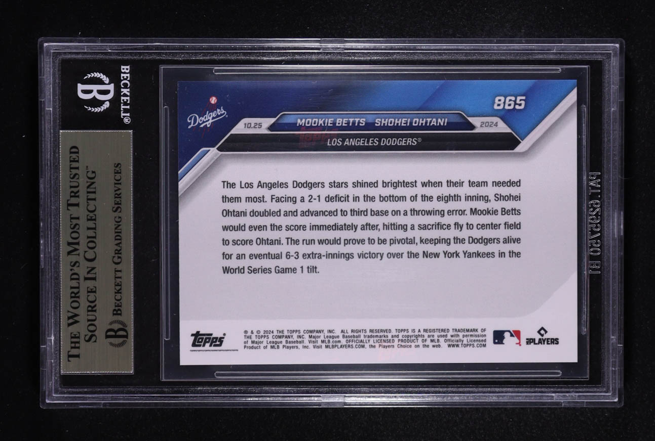 Mookie Betts / Shohei Ohtani 2024 Topps Now #865 (BGS 10) at PristineAuction.com Mookie Betts / Shohei Ohtani 2024 Topps Now #865 (BGS 10) at PristineAuction.com