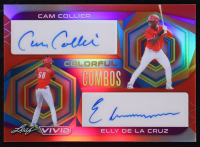 Cam Collier / Elly De La Cruz 2022 Leaf Vivid Colorful Combos Red EXCH #CC7 #1/35 RC at PristineAuction.com