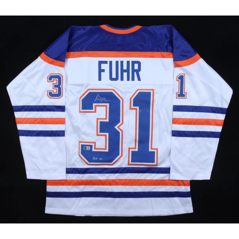 Grant Fuhr Signed Jersey Inscribed "HOF 03" (Beckett) at PristineAuction.com