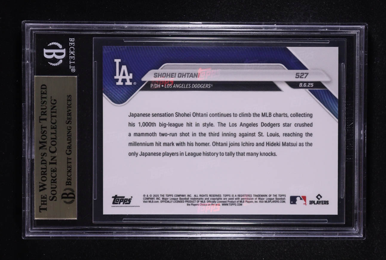 Shohei Ohtani 2025 Topps Now #527 (BGS 10) at PristineAuction.com Shohei Ohtani 2025 Topps Now #527 (BGS 10) at PristineAuction.com