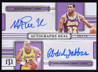 Magic Johnson / Kareem Abdul-Jabbar 2024-25 Panini National Treasures Autographs Dual Gold #4 #06/10 at PristineAuction.com