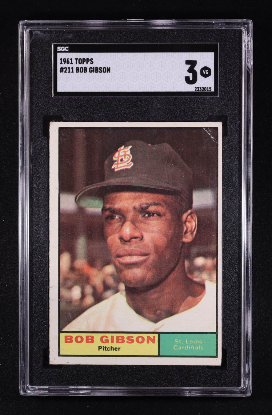 Bob Gibson 1961 Topps #211 (SGC 3) at PristineAuction.com Bob Gibson 1961 Topps #211 (SGC 3) at PristineAuction.com