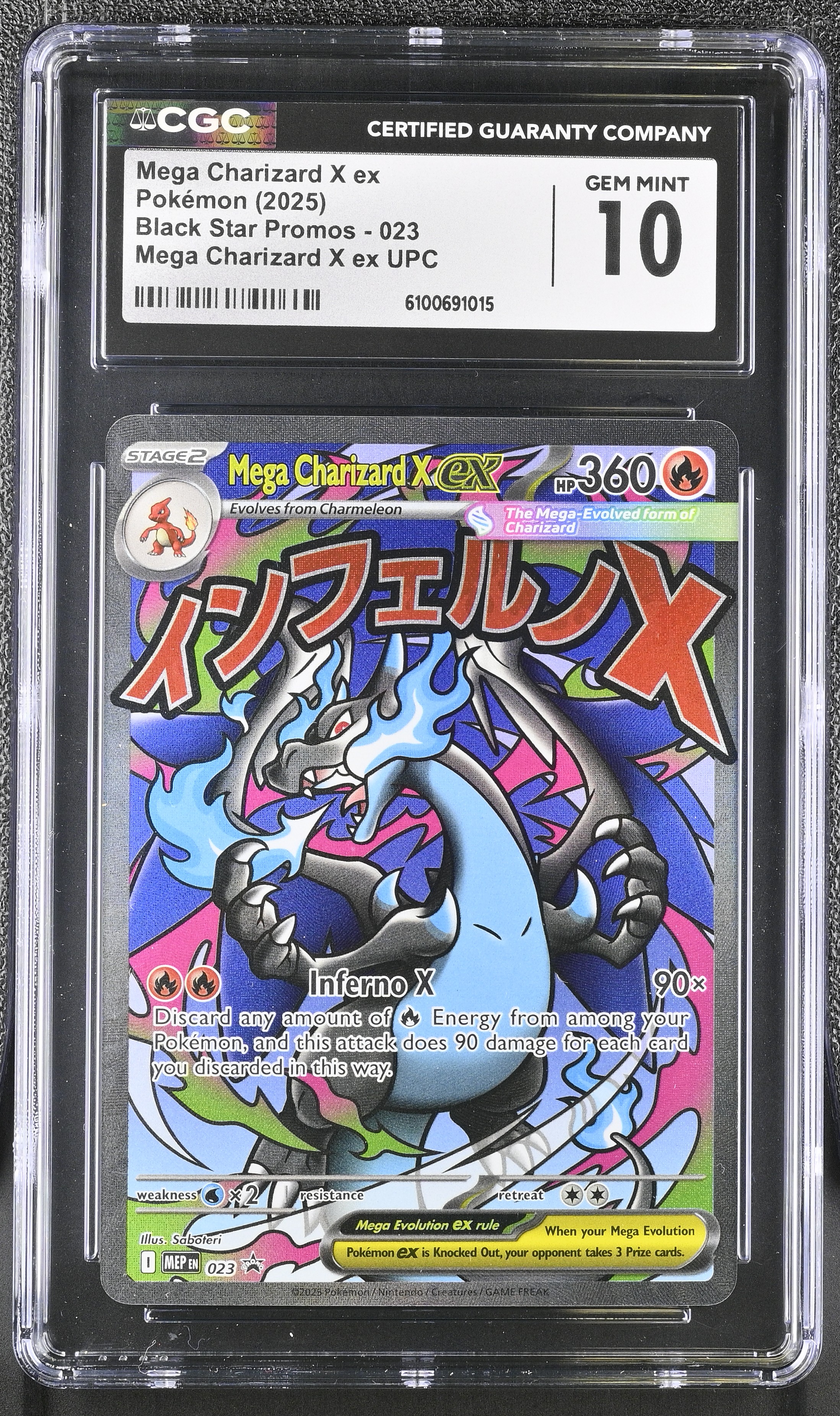 Mega Charizard ex 2025 Pokemon Mega Evolution Black Star Promos #23 Holo (CGC 10) at PristineAuction.com Mega Charizard ex 2025 Pokemon Mega Evolution Black Star Promos #23 Holo (CGC 10) at PristineAuction.com