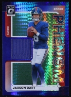 Jaxson Dart 2025 Donruss Optic Rookie Phenoms Blue Hyper #33 RC at PristineAuction.com
