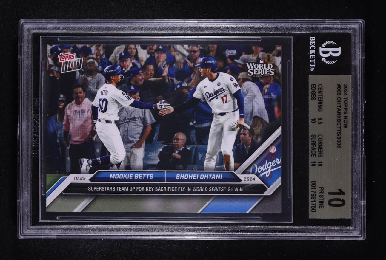 Mookie Betts / Shohei Ohtani 2024 Topps Now #865 (BGS 10) at PristineAuction.com Mookie Betts / Shohei Ohtani 2024 Topps Now #865 (BGS 10) at PristineAuction.com