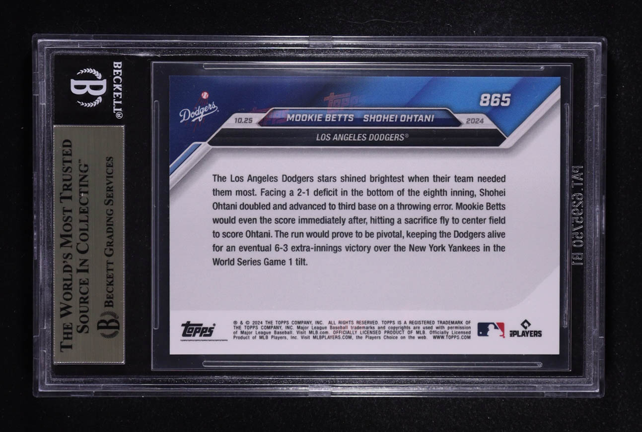 Mookie Betts / Shohei Ohtani 2024 Topps Now #865 (BGS 10) at PristineAuction.com Mookie Betts / Shohei Ohtani 2024 Topps Now #865 (BGS 10) at PristineAuction.com
